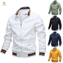 custom wholesale men's casual sport blank thin outdoor casual jacket with zipper